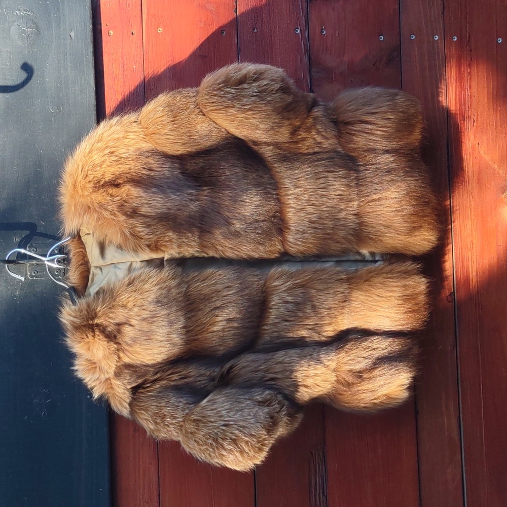 Vintage Red Fox Fur Jacket